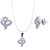 SILVER SHINE Sterling Silver Jewel Set  (Silver, White)