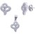 SILVER SHINE Sterling Silver Jewel Set  (Silver, White)