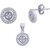 SILVER SHINE Sterling Silver Jewel Set  (White)