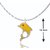 SILVER SHINE sterling silver yellow dolphin pendant silver shine fashion jewellery Sterling Silver Pendant
