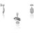 SILVER SHINE DOUBLE ECLIPES SILVER PENDENT SET Silver Pendant