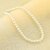Silver Shine Off White Pearl Mala With Natural Pearl For Girls And Women Alloy Chain