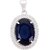SILVER SHINE sterling silver royal blue diamond pendant silver shine fashion jewellery Sterling Silver Pendant