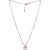 SILVER SHINE Lovely Flat Brass Cable Chain With Heart Beat Pendent Neckless Diamond Copper Plated Stainless Steel Chain
