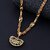 Silver Shine Gold Plated Designer Look Necklace Jai Mata Di Pendant Chain Jewellery For Man And Boy Gold-plated Alloy
