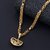 Silver Shine Gold Plated Designer Classic Look Necklace Shiva Mahakal Pendant Chain Jewellery For Man And Boy Gold-plated Alloy