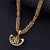 Silver Shine Gold Plated Designer Stylish Look Necklace Shiva OM Pendant Chain Jewellery For Man And Boy Gold-plated Alloy