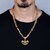 Silver Shine Gold Plated Designer Stylish Look Necklace Shiva OM Pendant Chain Jewellery For Man And Boy Gold-plated Alloy