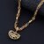 Silver Shine Gold Plated Designer Classic Look Necklace Jai Mata Di Pendant Chain Jewellery For Man And Boy Gold-plated Alloy