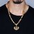 Silver Shine Gold Plated Designer Classic Look Necklace Jai Mata Di Pendant Chain Jewellery For Man And Boy Gold-plated Alloy