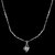 SILVER SHINE Silver Plated Chain With Heart Shape Solitaire Diamond Pendant For Women Silver Plated Metal Chain