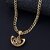 Silver Shine Trendy Stylish Gold Plated Chain Necklace Shiva OM Pendant Chain Jewellery For Men And Boy Gold-plated Alloy