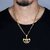 Silver Shine Trendy Stylish Gold Plated Chain Necklace Shiva OM Pendant Chain Jewellery For Men And Boy Gold-plated Alloy