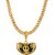 Silver Shine Gold Plated Amazing Necklace Shiva OM Trishul Pendant Chain Jewellery For Man And Boy Gold-plated Alloy