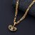 Silver Shine Gold Plated Designer Classic Look Necklace Shiva OM Trishul Pendant Chain Jewellery For Man And Boy Gold-plated Alloy