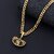 Silver Shine Gold Plated Classic designer Necklace OM Trishul Pendant Chain Jewellers For Man And Boy Gold-plated Alloy