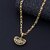 Silver Shine Stylish Party Wear Gold Plated Designer Necklace Jai Mata Di Pendant Chain Jewellery For Man And Boy Gold-plated Alloy