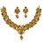 Temple Chocker Necklace Gold Plated with Earrings For Women - VENK1PK500005