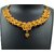 Temple Chocker Necklace Gold Plated with Earrings For Women - VENK1PK500005