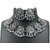 Round Oxidize Choker With White Stone and Earring For Women - VENK1OX500003