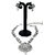 Oxidize Long Pendant with Stone and Earrings For Women - VENK1OX500004