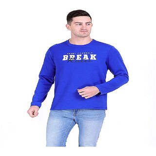 29K Men's Blue Cotton Fleece Printed Sweatshirt (FDMSWTS_NW_07)