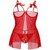 29K Red Net Solid Babydoll Nightwear (ME-73Red)