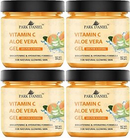 PARK DANIEL Vitamin C Aloe Vera Gel For Skin Spot Removal Pack of 4 of 100 gms (400 g)