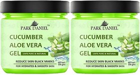 PARK DANIEL Cucumber Aloe Vera Gel For Skin Spot Removal Pack of 2 of 100 gms (200 g)