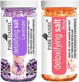 PARK DANIEL Lavender& Rose Bath Salt For Manicure Pedicure Refresh Skin Pack of 2 200 gms (400 g)