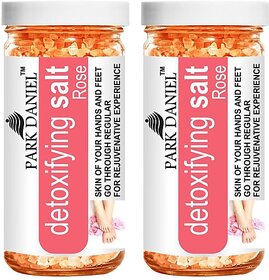 PARK DANIEL Premium Rose Bath Salt- For Rehydrating & Refreshing Skin- Pedicure & Manicure Salt Combo Pack Of 2 Jars of 200 gms(400 gms) (400 g)