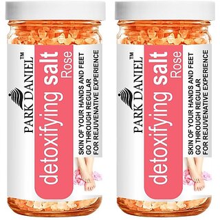PARK DANIEL Premium Rose Bath Salt- For Rehydrating & Refreshing Skin- Pedicure & Manicure Salt Combo Pack Of 2 Jars of 200 gms(400 gms) (400 g)