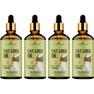 PARK DANIEL Fat Burner Fat loss fat go slimming weight loss body fitness oil Shaping Solution Shape Up Slimming Oil Combo pack of 4 bottles of 30 ml(120 ml) (120 ml)