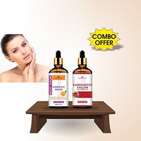 PARK DANIEL Under Eye Serum & Kumkumadi Tailam Face Oil Combo Set of 2 Bottles of 30 ml(60 ml) (60 ml)