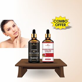 PARK DANIEL Vitamin B3 Facial Serum & Kumkumadi Tailam Face Oil Combo Set of 2 Bottles of 30 ml(60 ml) (60 ml)
