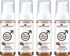 PARK DANIEL Men's Intimate Wash Maintain Ph Balance with Argan Oil Extract Pack 4 of 150ML (4 x 150 ml)