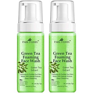 PARK DANIEL Natural Green Tea Foaming  For Deep Cleansing Combo of 2 150 ML(300 ML) Face Wash (300 ml)