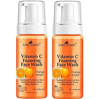PARK DANIEL Vitamin C Foaming  For Deep Cleansing Combo Pack of 2 150 ML(300 ML) Face Wash (300 ml)