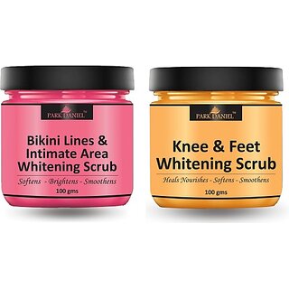 PARK DANIEL Bikini Lines Intimate Area & Bum Whitening Scrub Pack of 2 of 100 gm(200 gms) Scrub (200 g)