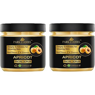 PARK DANIEL Papaya & Apricot Face Scrub For Tan Removal Pack of 2 Jars of 100 ml(200 ml) Scrub (200 ml)