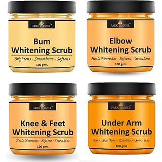 PARK DANIEL Apricot Facial & Body Scrub For De-tan & Moisturising Skin Pack of 3 of 100ML Scrub (300 ml)