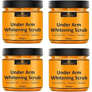 PARK DANIEL Bum, Elbow, Knee Feet & Underarms Skin Whitening Scrub Pack of 4 100gm(400 gm) Scrub (400 g)