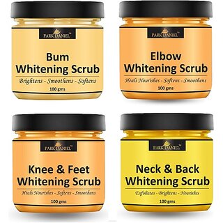 PARK DANIEL Vitamin C, Papaya, Mix Fruit & Apricot Face Scrub Pack of 4 of 100 ml(400 ml) Scrub (400 ml)