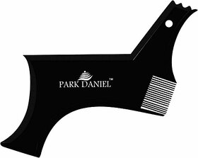 PARK DANIEL Boomerang Beard Line Beard Shaper Comb For Beard Shaping & Styling Pack Of 1 Pcs ()