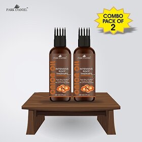 PARK DANIEL ONION OIL- Intensive Root Therapy With Active Hair Growth Booster Ingredients- For Anti Hair fall & Promotes Hair Regrowth Combo Pack of 2 Bottles of 100 ml(200 ml) Hair Oil (200 ml)