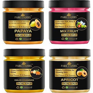 PARK DANIEL Elbow, Knee Feet, Neck Back & Underarms Whitening Scrub Pack of 4 100gm(400 gm) Scrub (400 g)