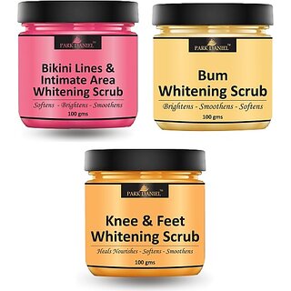 PARK DANIEL Neck & Back Whitening Body Scrub Skin Exfoliating Pack of 2 of 100 gm(200 gms) Scrub (200 g)