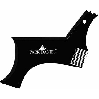 PARK DANIEL Boomerang Beard Line Beard Shaper Comb For Beard Shaping & Styling Pack Of 1 Pcs ()