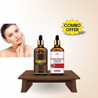 PARK DANIEL Retinol Face Serum & Kumkumadi Tailam Face Oil Combo Set of 2 Bottles of 30 ml(60 ml) (60 ml)