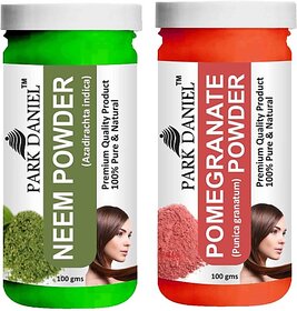 PARK DANIEL Pure & Natural Neem Powder & Pomegranate Powder Combo Pack of 2 Bottles of 100 gm (200 gm ) (200 ml)